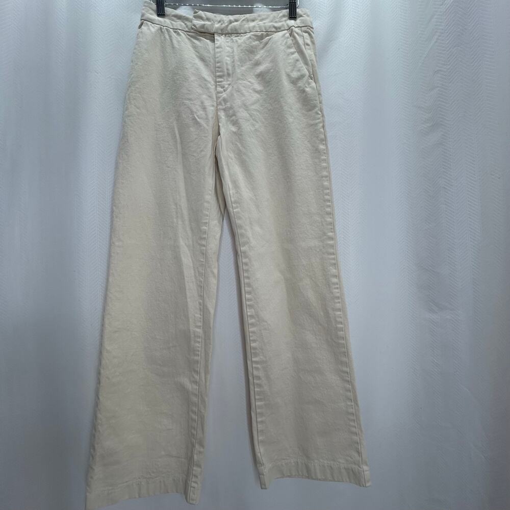 John Galt cream denim straight leg jeans preppy nautical boho